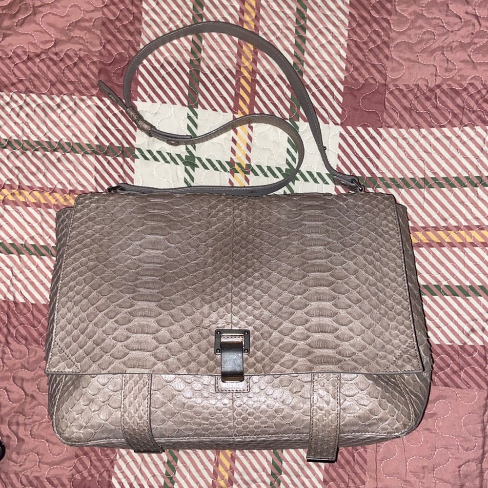 Authentic Proenza Schouler Python PS1 Courier Bag